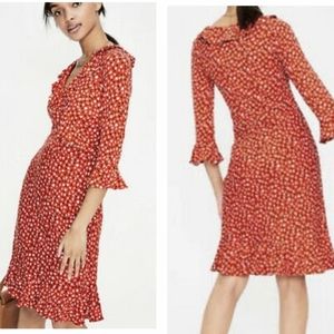 Boden Michaela Ruffle Stretch Jersey Floral Dress Women's Sz 8